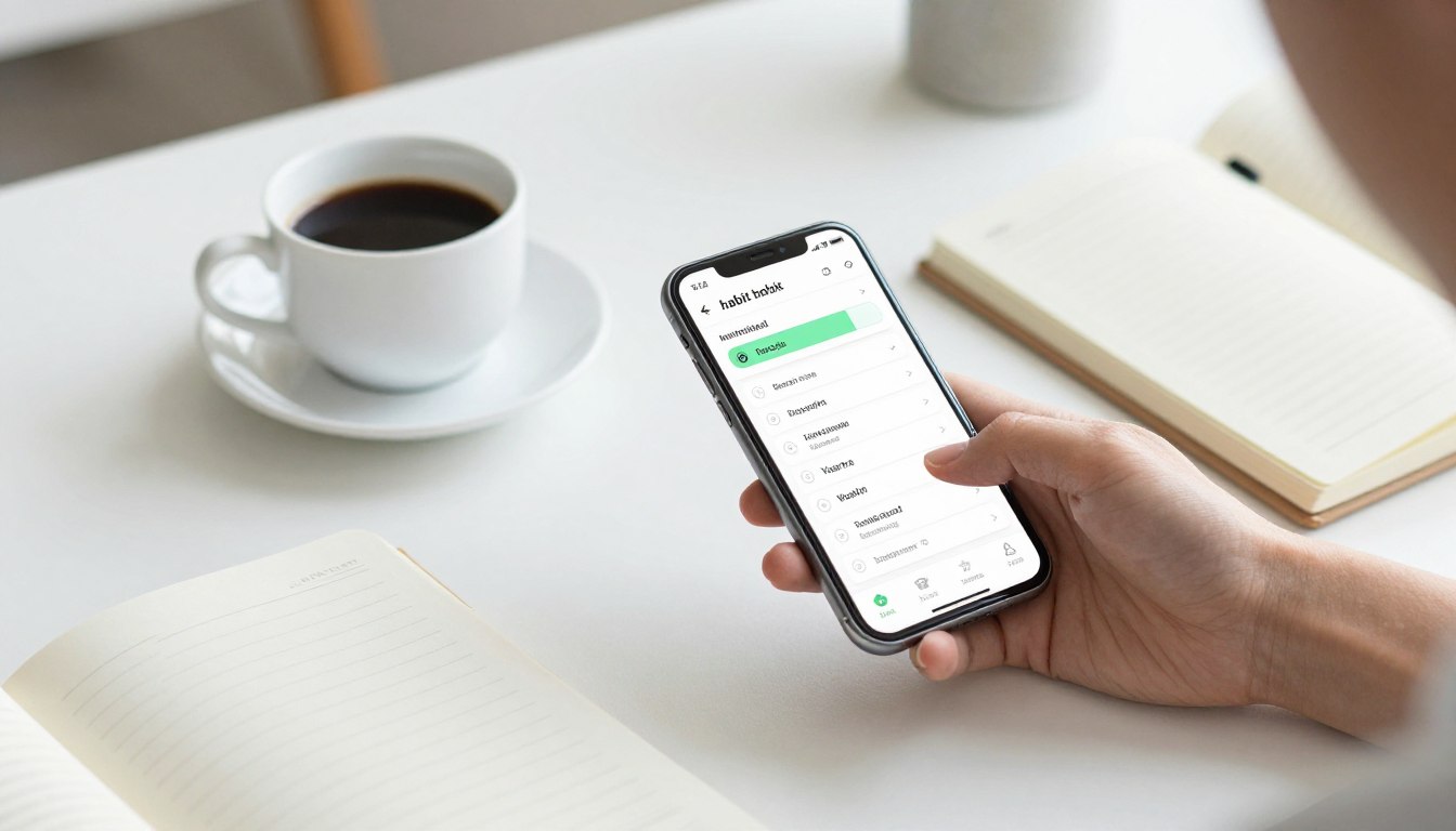 person building daily routines with habit tracking features